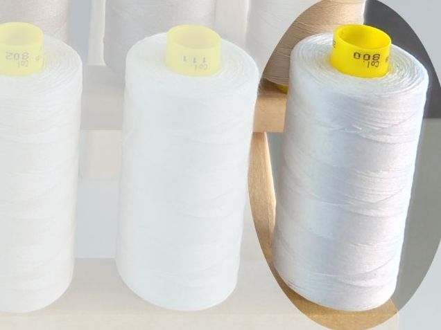 Cordicelle & Fili: Nähfaden Gütermann 70 mit 700m - 800 weiss – Nuovo e nell'imballaggio originale da Winterthur venduto da LederSchneiderei