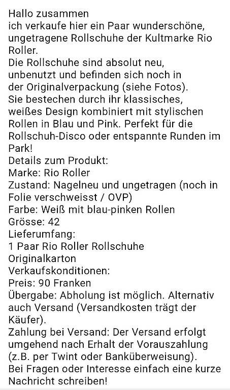 Inline-Skating & Rollschuhe: Rio Roller – Neu und originalverpackt aus Seewen SO von 13m_k6x9 3