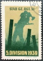 Soldatenmarke 2.WK, Stab Grenz Rgt 51, Wi Gz 71