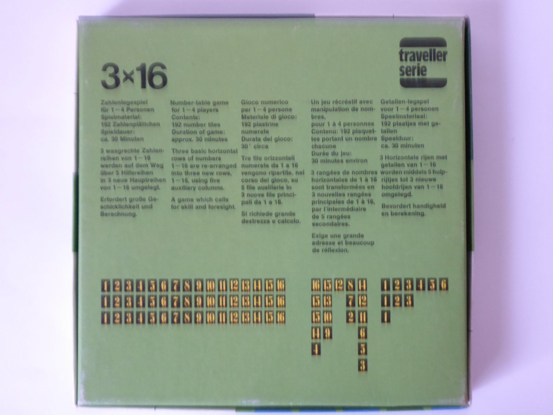 Ravensburger Giochi: Zahlenlegespiel: 3 x 16, Ravensburger – Usato da Turbenthal venduto da Panau 1