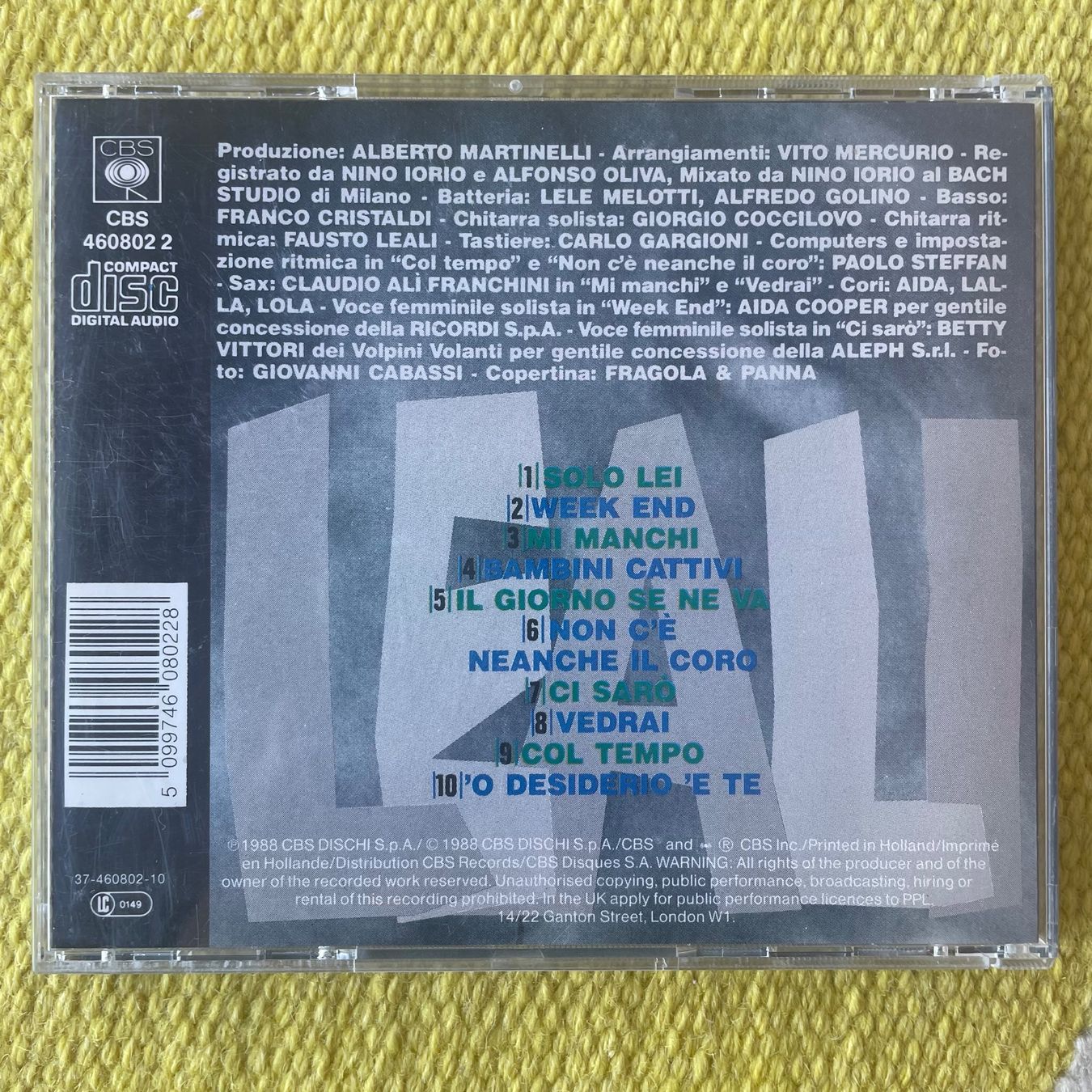 CDs: FAUSTO LEALI-MON C‘È NEANCHE IL CORO – Gebraucht aus Rorschacherberg von CD-Roli 1