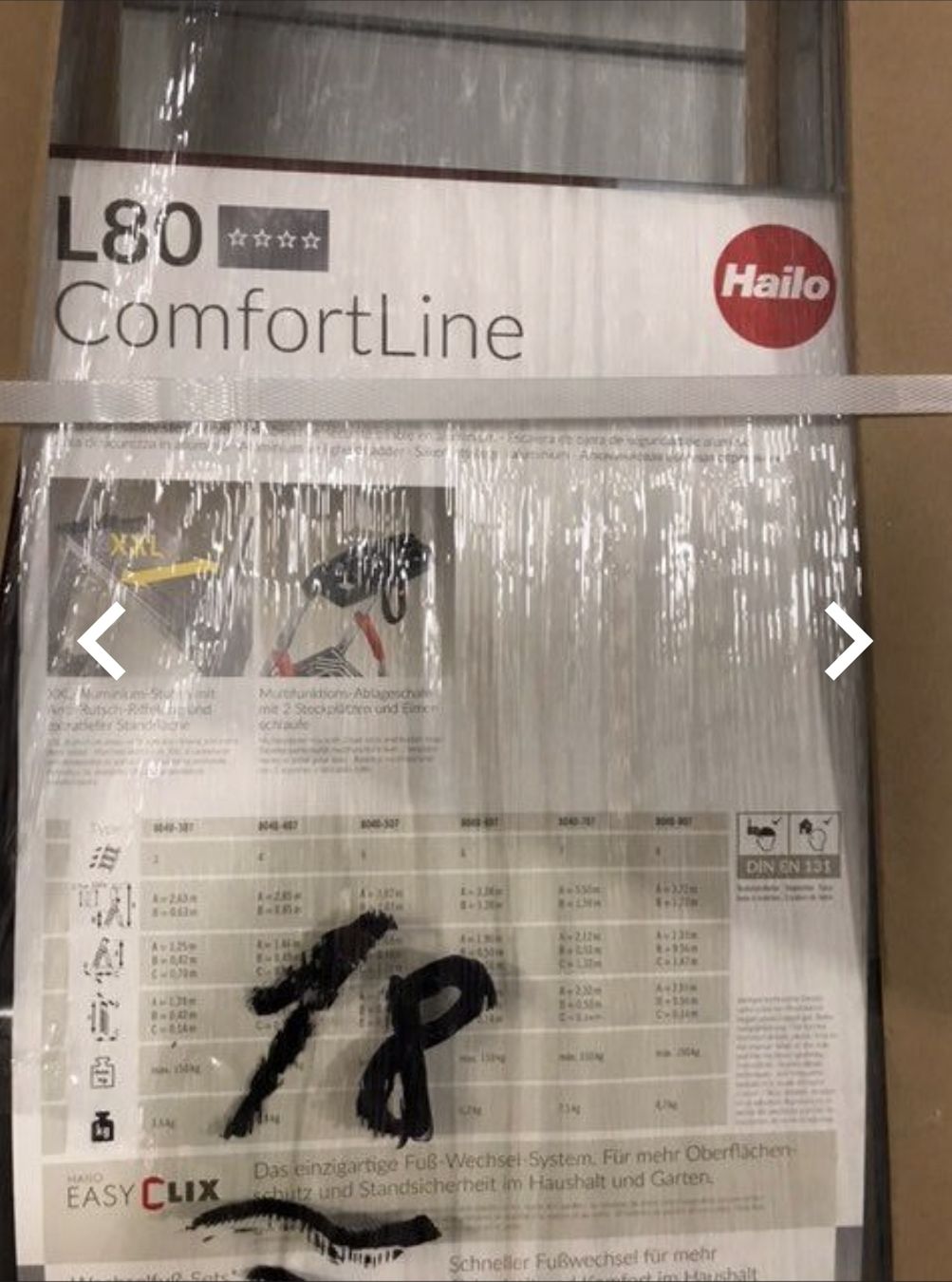 Hailo Scale: Hailo L80 ComfortLine Leiter – Nuovo e nell'imballaggio originale da Steinhausen venduto da NextChance2 1
