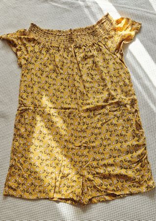 Combishort d'été jaune à fleurs - Taille S - Parfait!