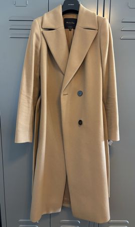 Massimo Dutti Wollmantel Gr. 34 camel