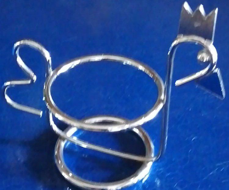 LivuX Eierhalter Hahn Vernickelt - Edle Tischdeko 16cm Für Frühstücksei & Küche