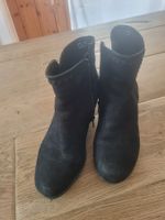 Bottines noires femme taille 37,5 cuir velour bon état