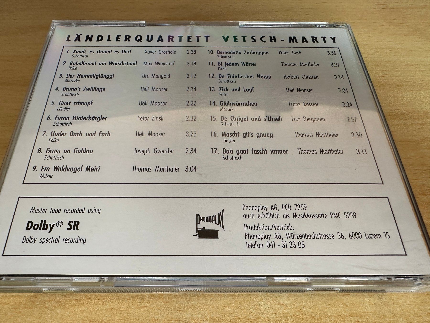 CD: Ländlerquartett Vetsch-Marty – Usato da Rikon im Tösstal venduto da Alpenmutz 1