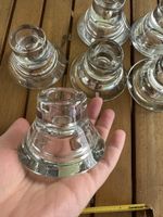 6er Set Vintage Kerzenständer aus Glas, zeitlos schön