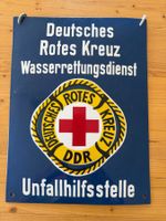 Vintage Emailleschild DDR Deutsches Rotes Kreuz 42 x 30 cm