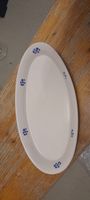 Servierteller oval weiss blau Blumen Benettini guter Zustand