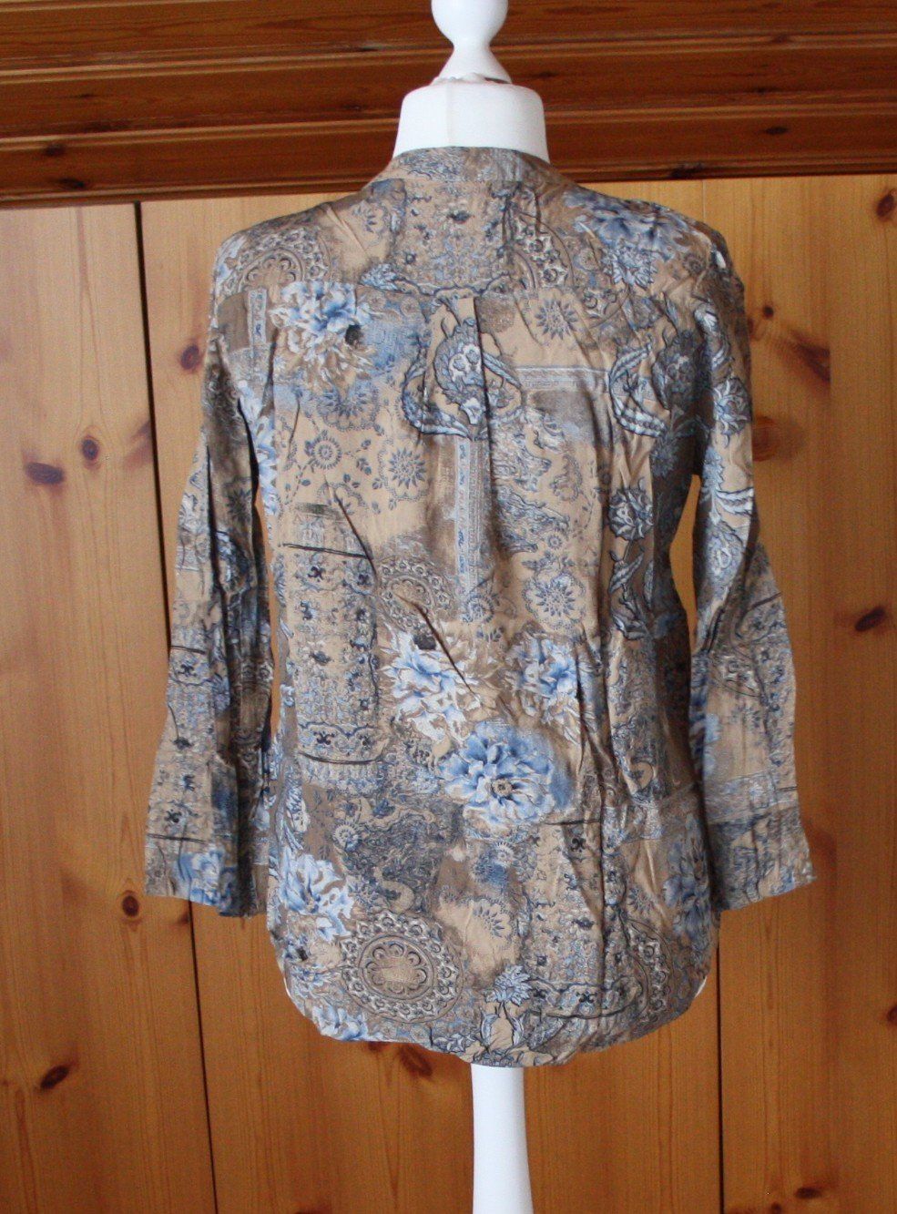 Camicette: Bluse ocker-blau Gr. L – Usato da Flüelen venduto da Diversicum-Textil 4