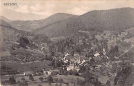 historische Ansichtskarte BRETZWIL BL 1905 - Feldpost