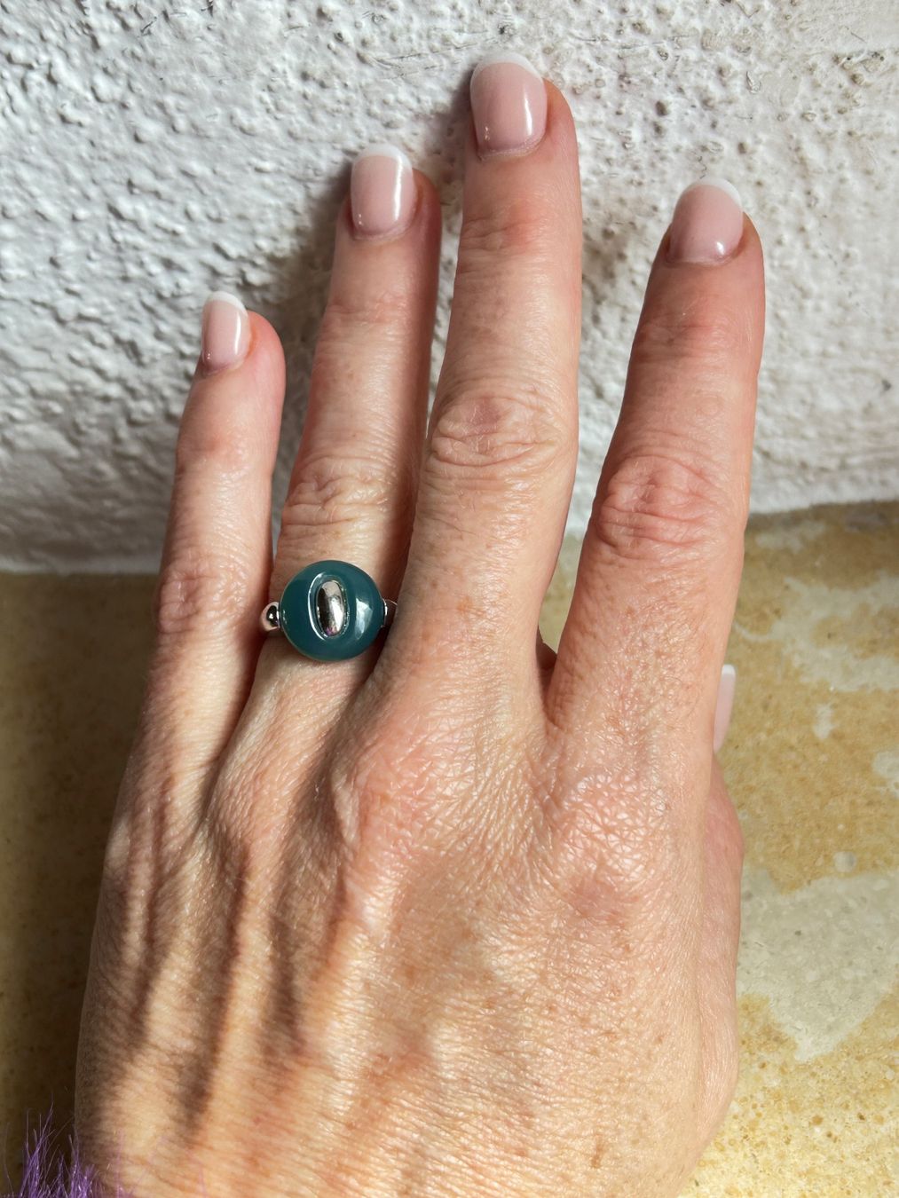 Anelli: Damenring, Silberring BLuE Stone 55 (Grösse variabel) – Usato da Laufen venduto da Bellavitaboom 1