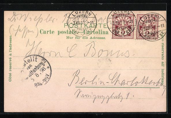 Cartes postales: Litho Zürich, Bahnhof mit Polytechnikum – D'occasion à Berlin par bartko-reher 1