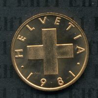 CHF___0.01 1981 stgl * nigelnagelneu! 1 Rappen