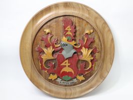 Familien-Wappen Kipfer 1600, Lützelflüh, geschnitzt