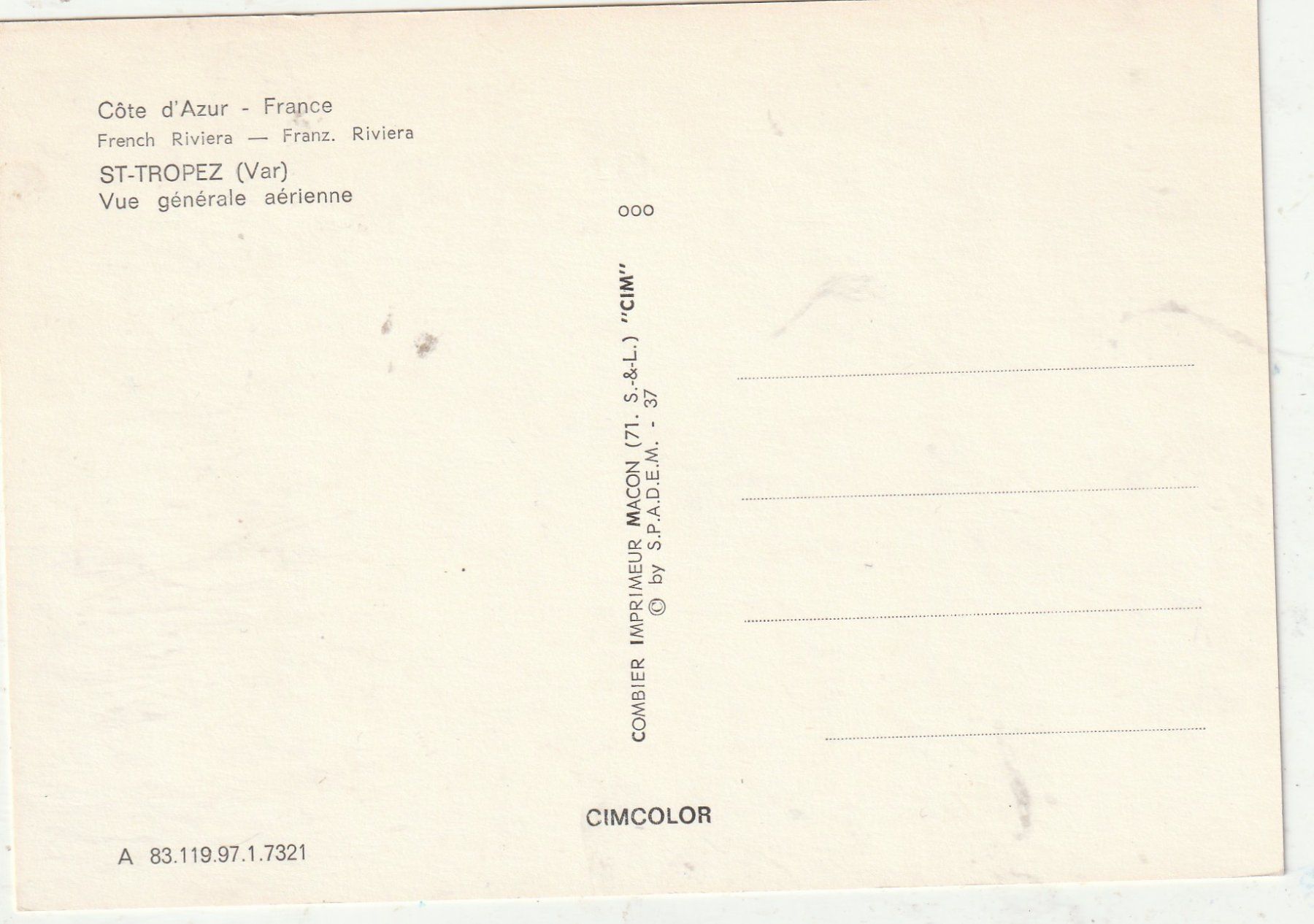 Cartoline postali: Cote d'Azur – Usato da Lumbrein venduto da made02 1