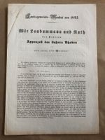 Landsgemeinde-Mandat Appenzell der äusseren Rhoden 1845