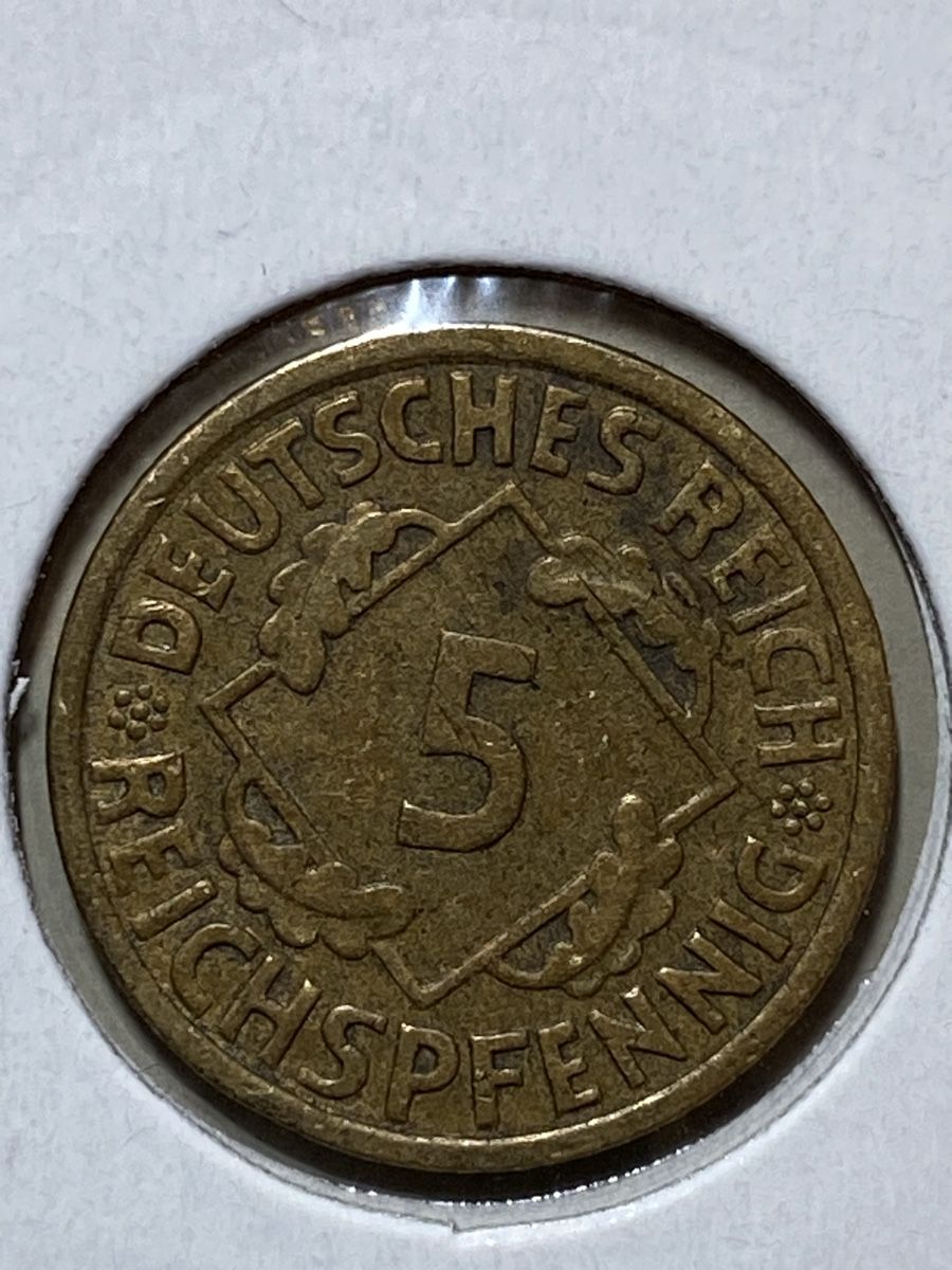 Tutti le monete: Allemagne - 5 Pfennig - 1936 A – Usato da Payerne venduto da Mike1682 1
