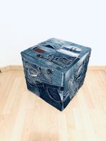 Hocker Sitzwürfel Jeans upcycling