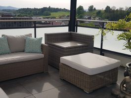 LOUNGE ECKELEMENT MIT ABLAGEFLÄCHE / STAURAUM