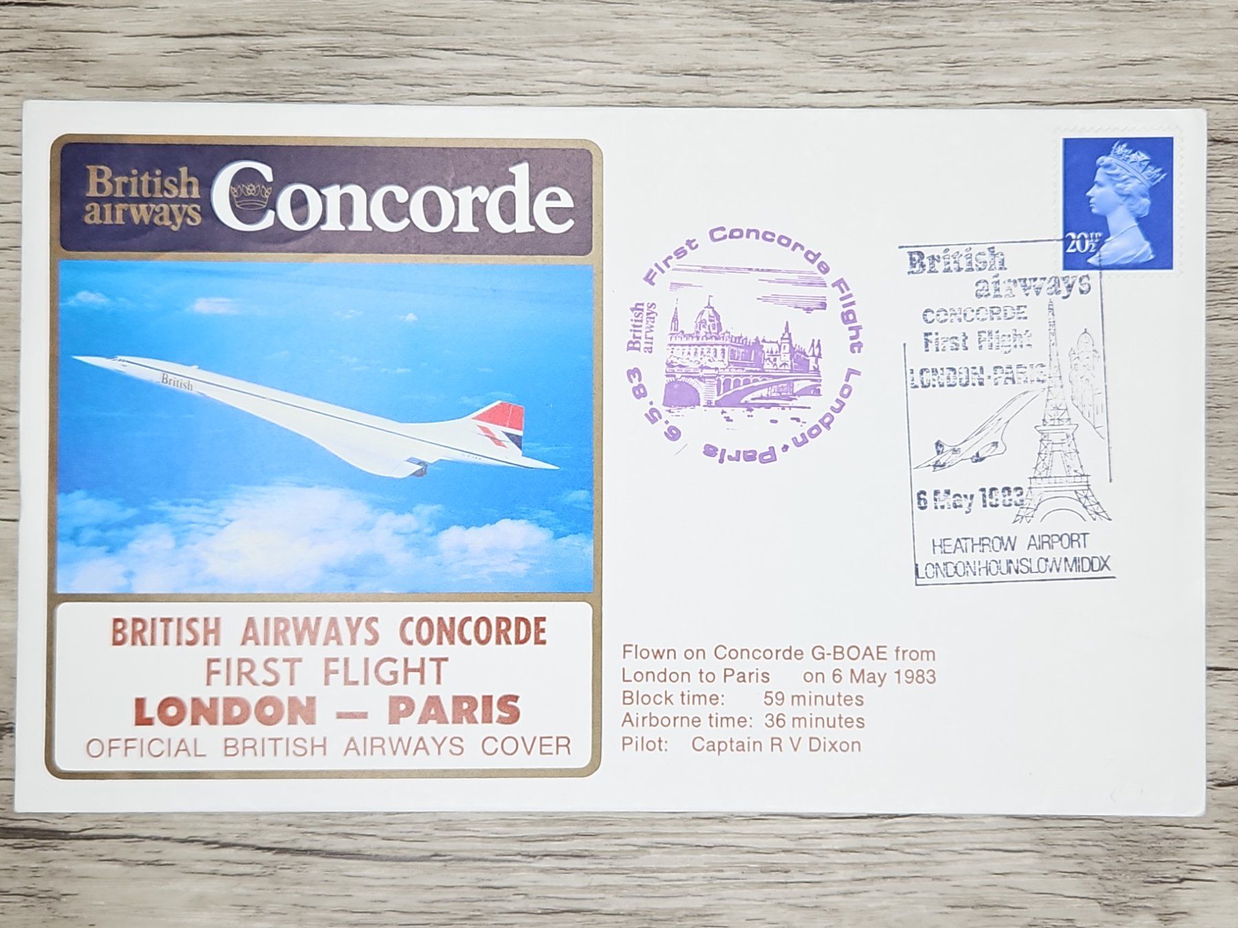 Tutti i francobolli: CL21 Enveloppe + Timbre Angleterre 1983 Concorde – Usato da Cousset venduto da Patrick_Collections