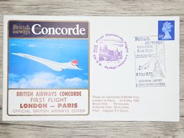 CL21 Enveloppe + Timbre Angleterre 1983 Concorde