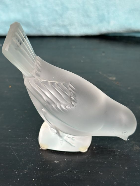 1919 René Lalique - Pendentif Deux Perruches Verre Blanc Pa