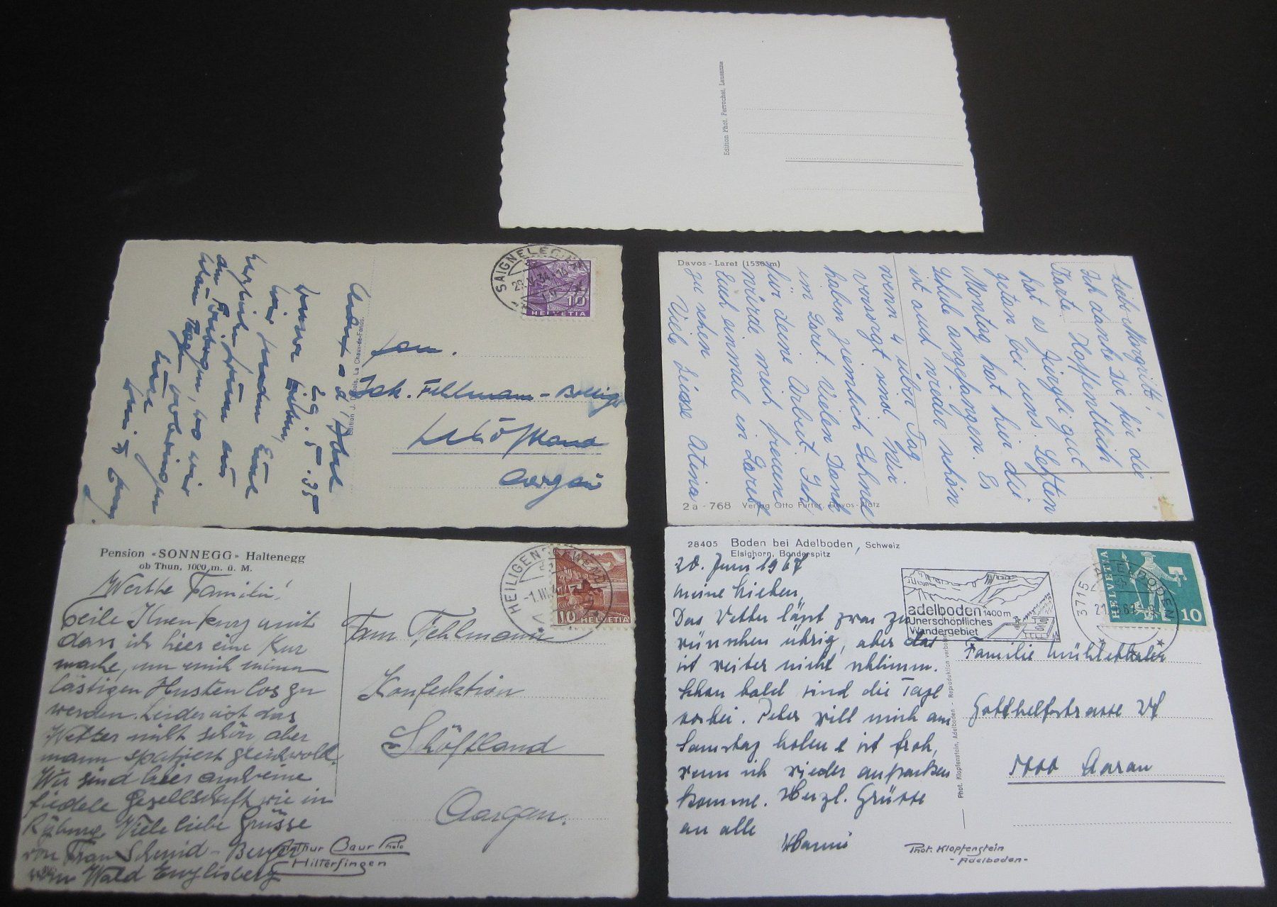 Cartes postales: Schweiz 5 verschiedene alte Ansichtskarten – D'occasion à Waltenschwil par lehrblaetz55 1