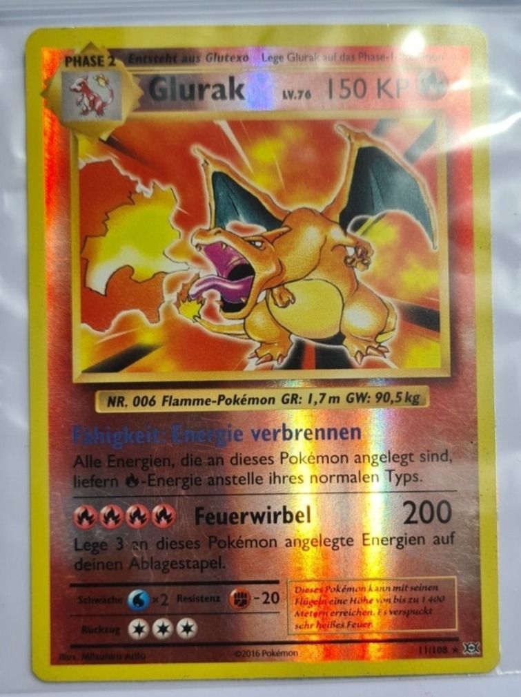 Pokémon Carte collezionabili: Pokemon, Glurak 11/108, Holo Edition, 2016 – Nuovo (secondo la descrizione) da Winkel venduto da Heuresis 1