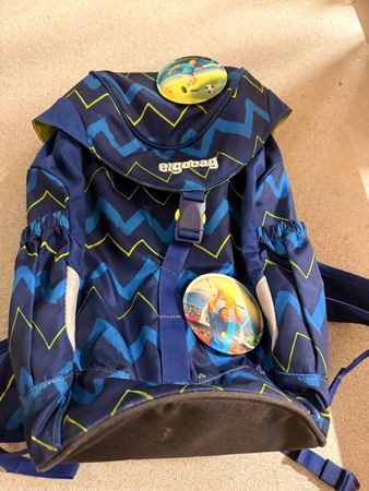 Ergobag Rucksack Kind blau/gelb gemustert guter Zustand