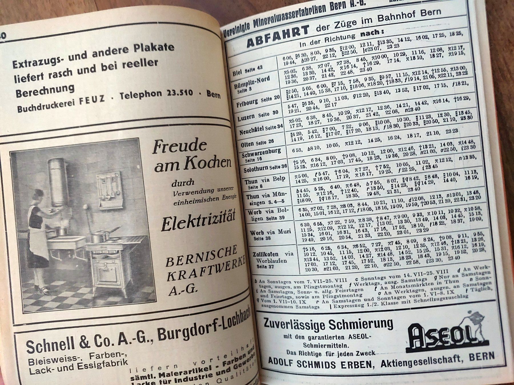 Bücher: Berner Kursbuch 1935 Fahrplan – Gebraucht aus Schönenwerd von Steidi 4