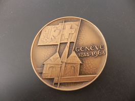 Medaille Genève 150 anniversaire Réunion de Genève 1814 1964