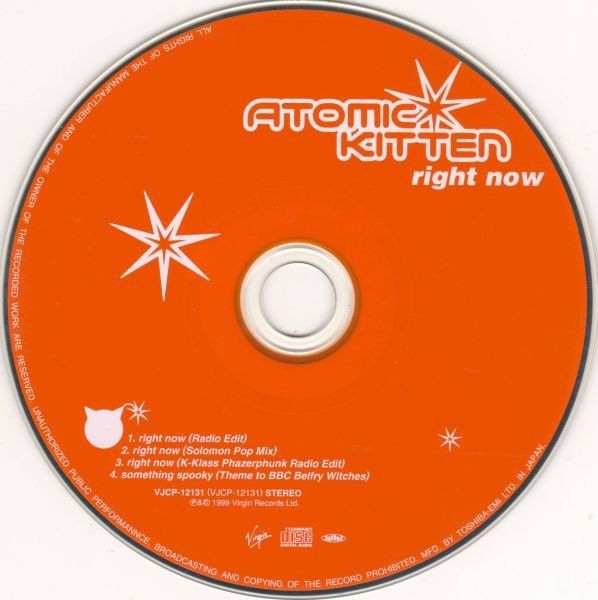 CD: Atomic Kitten Right Now VJCP-12131 CD JAPAN – Usato da Altdorf UR venduto da pj7_2g2m 1