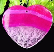 ♛ Achat Druzy Herz Anhänger 925 Silber