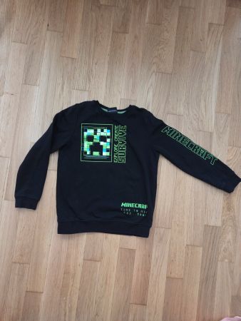 Minecraft Pullover schwarz Grösse 146 gut erhalten