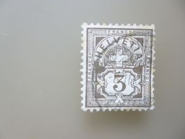 3Rp Ziffermuster 1906 - SBK 81- gestempelt