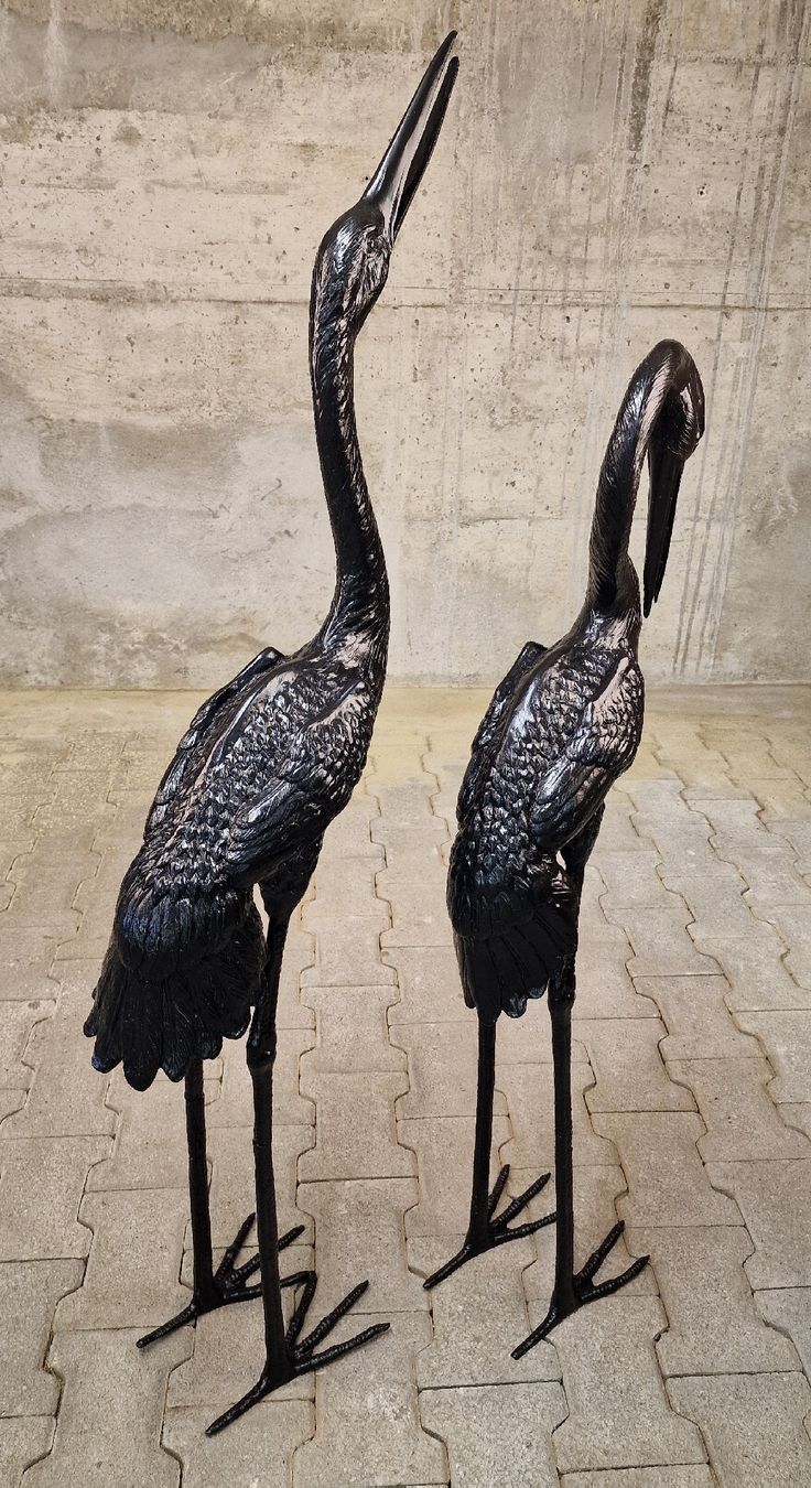 Sculture & Statue: Dekorative Kranich-Skulpturen Messing restauriert – Usato da Affeltrangen venduto da Szafaoli 8