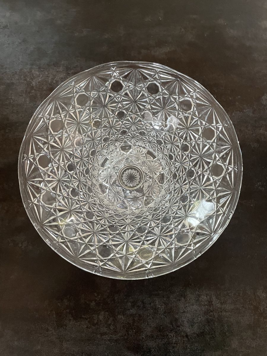 Servierplatten: Coupe Plat Vintage en Cristal – Gebraucht aus Vallamand von Bricbracbroc82 3