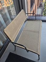  Rattan Sitzlounge - Balkon / Garten - Schwarz / Beige