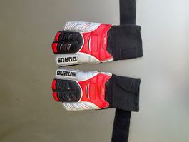 DURUS Goalie-Handschuhe, Grösse 8,5, Rot/Silber