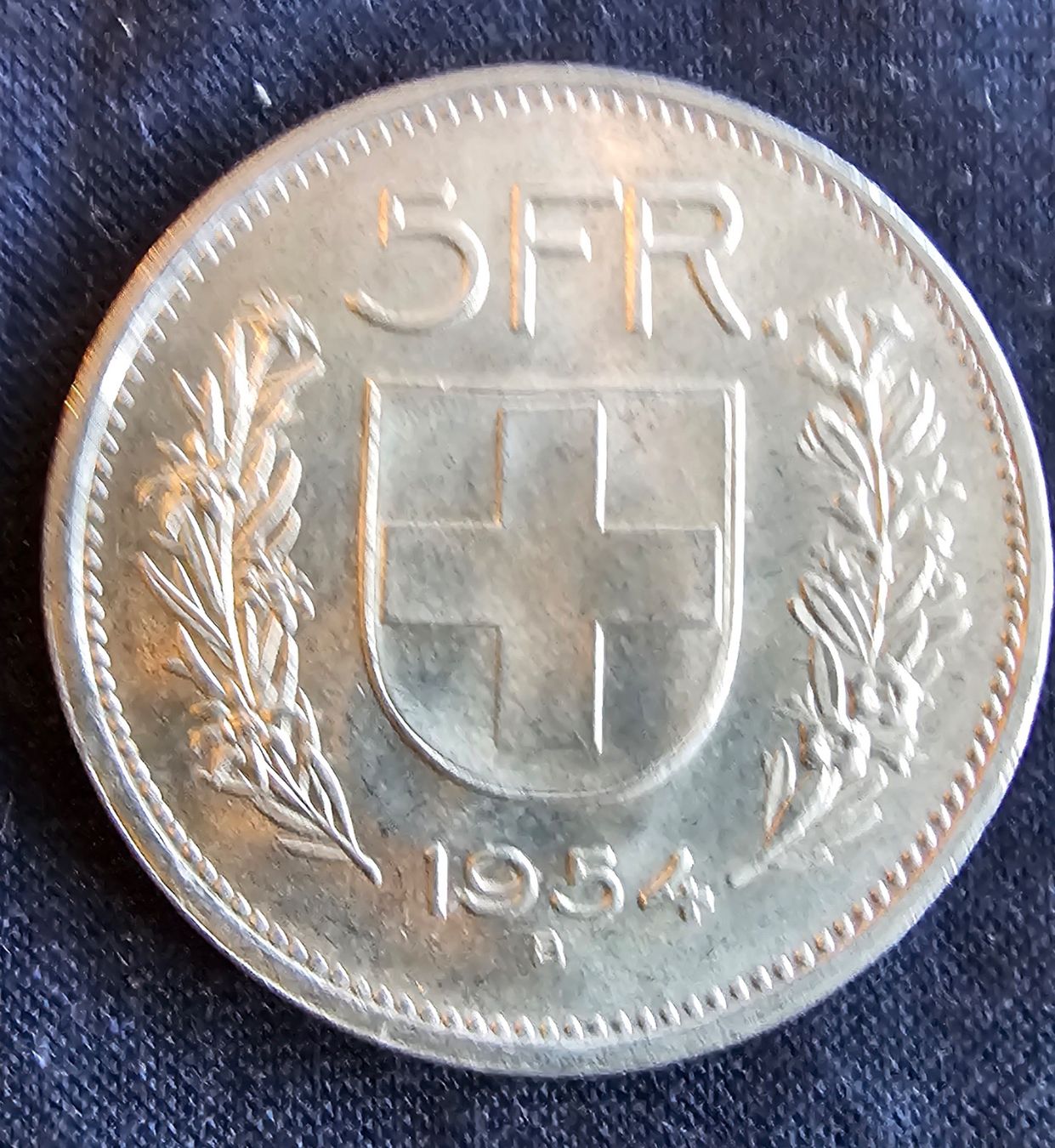 Tutti le monete: 5 Franken 1954/3 vz – Usato da Balsthal venduto da mil_js2d