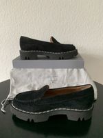 AQUATALIA: OVP/Neue schwarze Wildleder Loafers, 37, NP 302