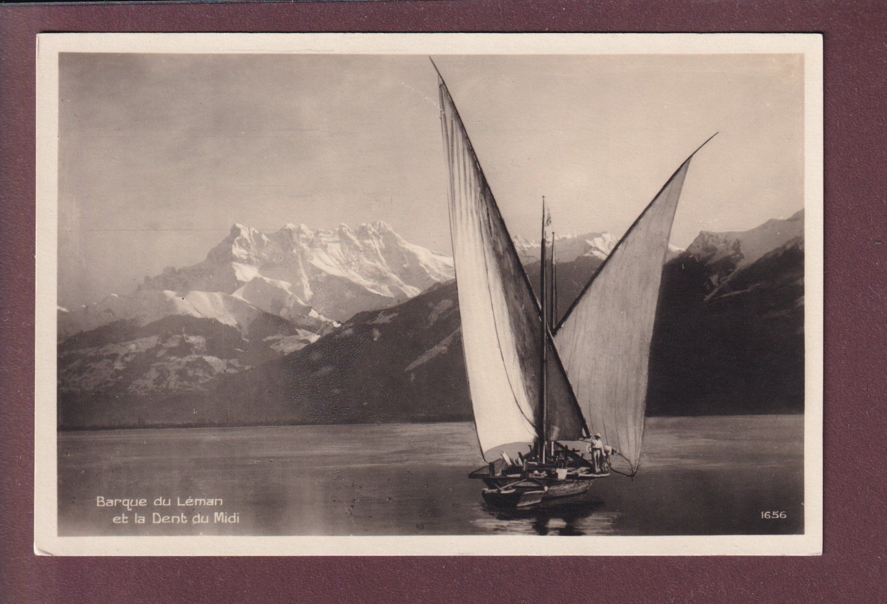 Ansichtskarten: BARQUE DU LEMAN - Dents du Midi – Gebraucht aus Pully von nicecards