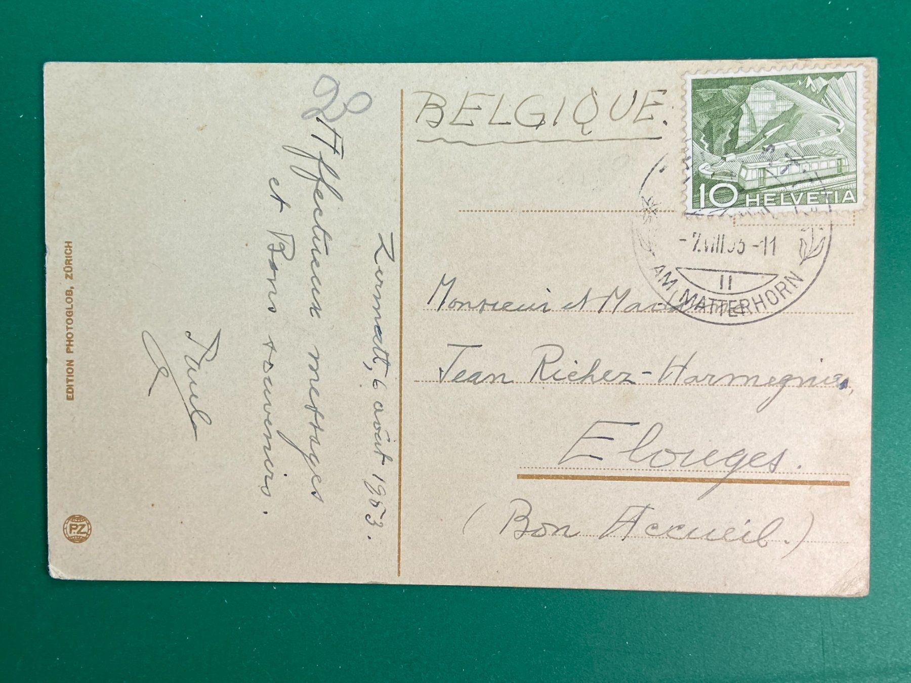 Cartoline postali: Zermatt - Matterhorn – Usato da Steg VS venduto da danwer74 1