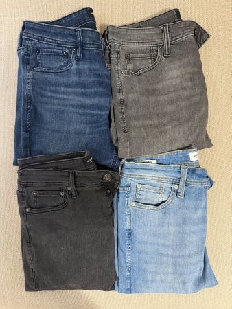 4x Slim Fit Jeans 31x30 Jack & Jones GLENN diverse Farben