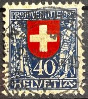 1923 Pro Juventute J28 schöner Voll-⦿ Neuchâtel