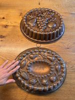2x Antike grosse Kupferbackformen