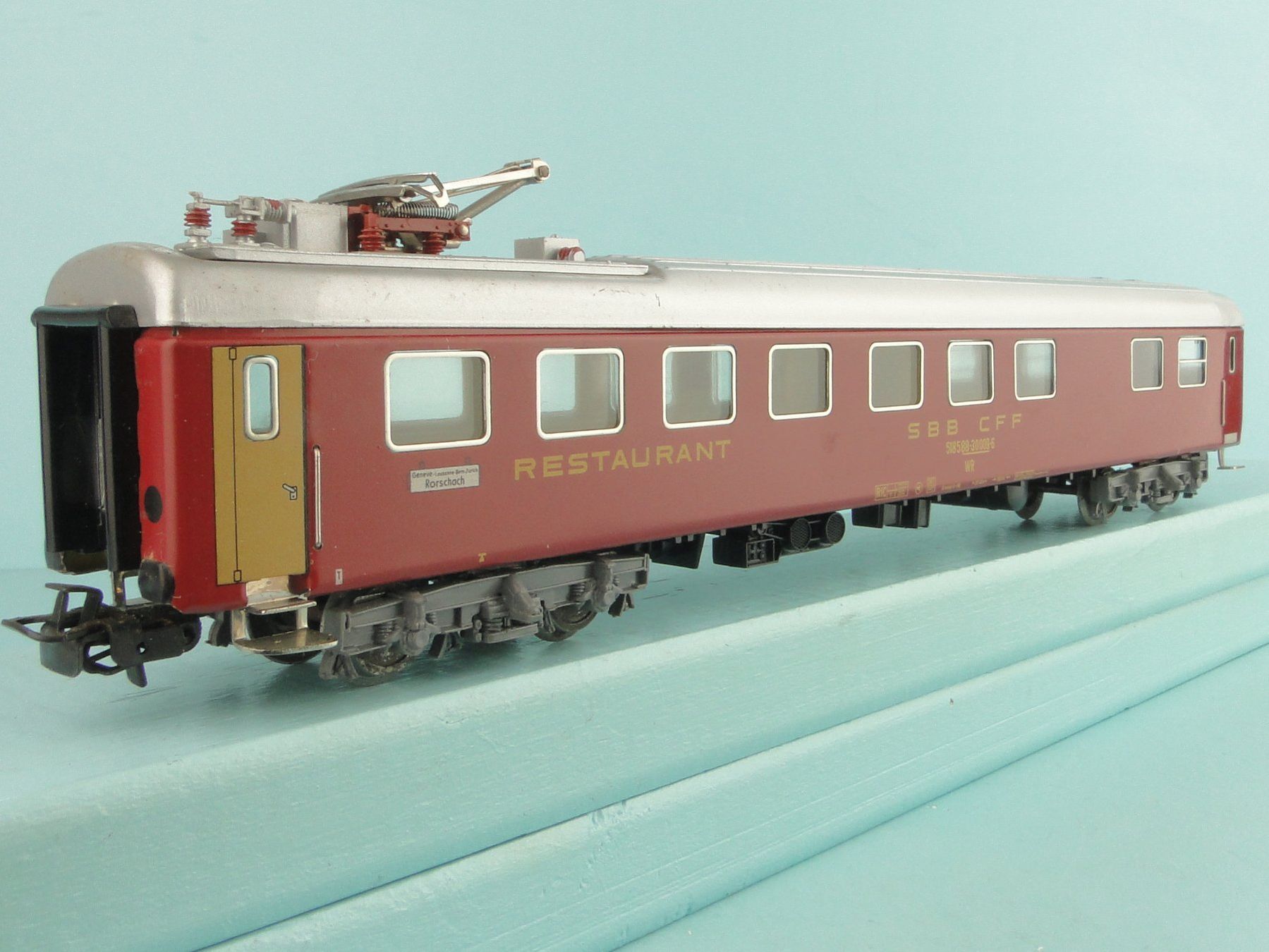 Märklin Modellini di ferrovie: Märklin 4068 SBB Restaurant, Blech – Usato da Bülach venduto da cann11 2