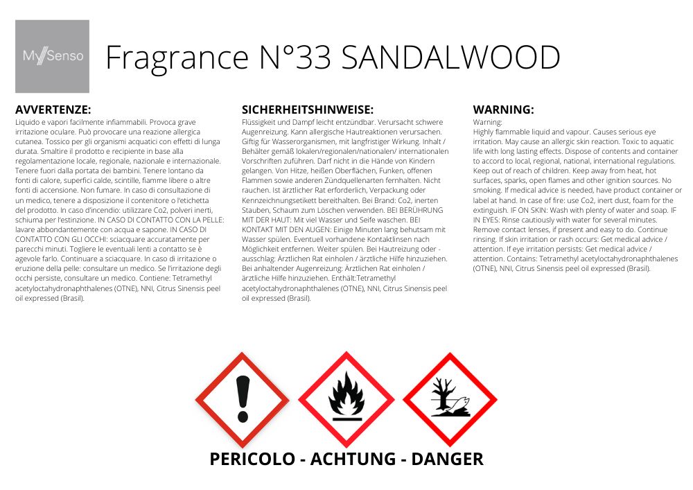 Diffusori di oli essenziali: °33 Sandalwood Premium Diffusor - 100ml – Nuovo e nell'imballaggio originale da Bremgarten AG venduto da simpliCH 1